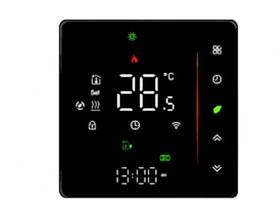 Inteligentny Termostat Wi-Fi 16A model 003 czarny, kwadrat, TUYA IRH-TSB003