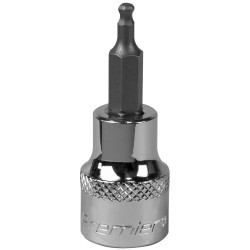 Sealey SBBH001 Ball-End Hex Socket Bit 3mm 3/8&quot;Sq Drive