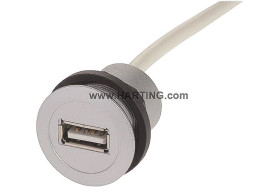 Złącze USB A to A Montaż na panelu Żeński 2.0 ,1-portowe