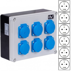 Rozdzielnica budowlana FRED hermetyczna IP54 + 6x230V/[2P+Z] DOKTORVOLT DV-0171-F