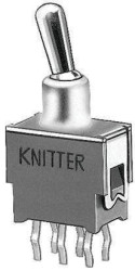 Przełącznik Wł.-wł. DPDT KNITTER-SWITCH Płytka drukowana długość przełącznika 6mm