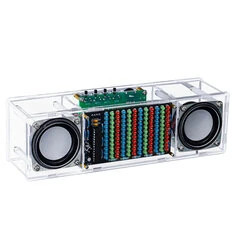 Zestaw głośnika Bluetooth DIY WK-56-90 LED Spektrum Muzyczne 3W Dual Channel Wzmacniacz MH-M18 Obudowa akrylowa DC5V Ćwiczenia l