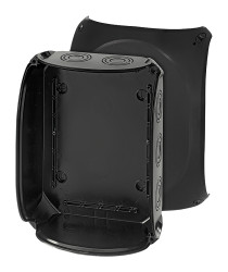 Puszka elektroinstalacyjna ścienna Poliwęglan 295 x 225 x 122mm Czarny liczba otworów 12 HENSEL