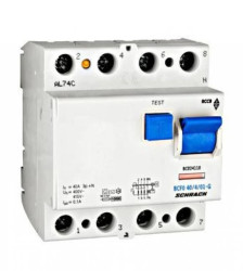 Wyłącznik różnicowoprądowy 40A/3+n/100mA krótk.G,typ AC,10kA Seria BC