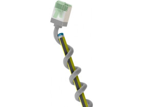 Kabel patchcord CAT 8.1 U/FTP 0,15m Cu szary ultra-elastyczny