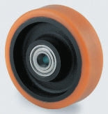 Kółko do wózka, Poliuretan twardy, Poliuretan, Żółty, obc.: 1000kg, śred.: 200mm, szer.: 50mm