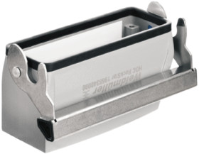 Grommet housing, size B24, die-cast aluminum, M25, straight, longitudinal bow locking, IP65, 1968340000