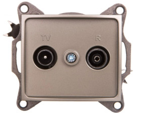 DOMO Gniazdo RTV przelotowe szampańskie 011320050 25040