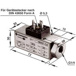 Norgren 0880300 18D Pneumatic Pressure Switch G1/4 Port 0.5 to 8 Bar