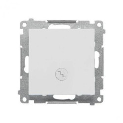 Simon 55 Łącznik schodowy z podświetleniem LED podśw. jak w łączniku poj. (moduł), szybkozłącza Jasnoszary mat TW6L.01/114