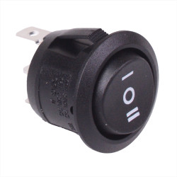 (On)-Off-(On) Momentary Round 20mm Rocker Switch 16A SPDT R13-112I-02