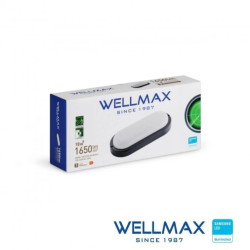 Lampa LED Bulkhead + PIR Czujnik Ruchu Owalny Czarny 18W 92lm/W 1650lm IP54 Neutralna 4000K SAMSUNG / GOL1BHOBN018P