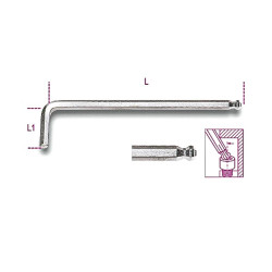 Klucz imbusowy Jednostki metryczne BETA L