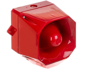 Sygnalizator optyczno-akustyczny Asserta MIDI 230V AC 108dB czerwony IP66 AS/M/SB/230/R/RL 7052111FUL-0130