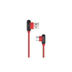 Kabel USB-C-USB-A 2.0 1M kątowy czerwony Natec Prati
