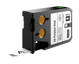 Taśma winylowa trwała do drukarek XTL 19mm x 7m czarna na białym 1868752