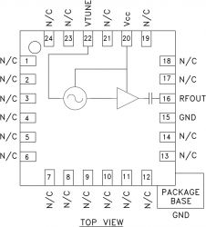 HMC532 - VCO SMT w/Buffer Amplifier, 7.1 - 7.9 GHz