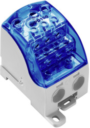 Potential distribution terminal, screw connection, 185 mm², 1 pole, 353 A, blue, 2519490000