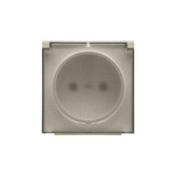 Simon 55 Pokrywa gniazda wtyczkowego pojedynczego z klapką transparentą do: SGZ1CM, SGZ1M Szampański mat TGZ1BUZP/144A