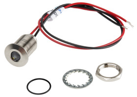 Lampka kontrolna do montażu panelowego 1.8 → 3.3V dc, biała 10mm LED Wyprowadzenia RS PRO