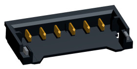 Listwa stykowa PCB 6-pinowe Pico-Ezmate raster: 1.2 mm Prosty 1-rzędowe Molex Powierzchnia 50 V W osłonie