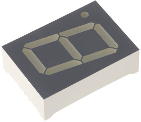 Wyświetlacz diodowy LED 7-segmentowy ze wspólną anodą 23 mcd RH DP, Czerwony 25.4mm Kingbright 627 nm