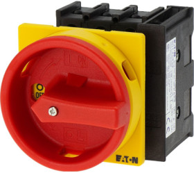 Main switch, rotary actuator, 3 pole, 32 A, (W x H x D) 65 x 70 x 120 mm, flush mounting, 072567