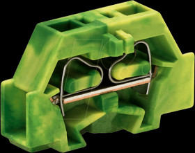 261-307 2-conductor terminal with flange, up to 2.5mm², gn-yl