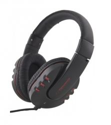 Słuchawki audio z regulacją głośności czarne