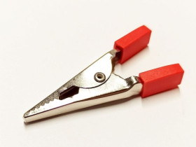 Krokodylek w izolacji Typ-04; czerwony, długość 44mm