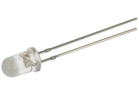 Dioda LED; OS5RAA51A5A; 5mm; czerwony; Światłość: 4200÷5800mcd; 100°; przezroczysta; dyfuzyjna; 1,8÷2,6V; 20mA; 620÷630nm; przew