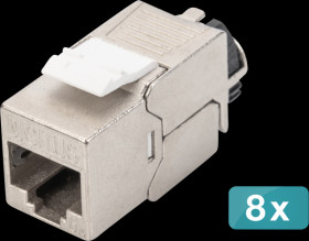 DN-93617-8 Cat.6a Keystone module, shielded, 8 pieces