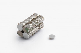 10x1 mm Cylindical 3M Self-Adhesive N38 Neodymium Magnet