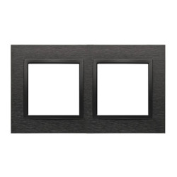 Simon 54 Nature Ramka 2-krotna metalowa, Inox Dark DRN2/83
