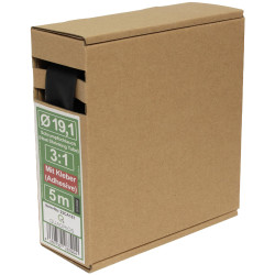 Quadrios 23CA181 Heatshrink Adhesive Black 19.1mm 3:1 5m Waterproof