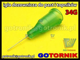 Igła dozownicza do do past, fluxów, topników 34G