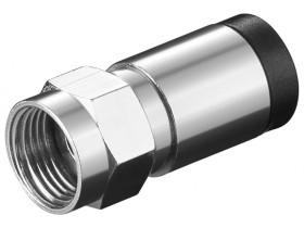 Wtyk F kompresyjny 7,0 mm adapter zaciskowy z cynku z niklowymi...