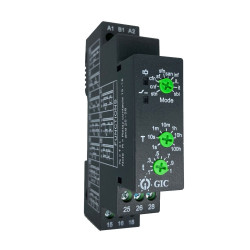 Timer Relay Szyna DIN 12 → 240V ac/dc DPDT GIC Micon 175 Series Przekaźnik czasowy funkcyjny