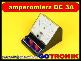 Amperomierz analogowy szkolny DC do 3A
