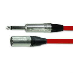 Kabel XLR 5m złącze A: 3-stykowe XLR złącze B: Jack mono 6,35 mm Czerwony Van Damme