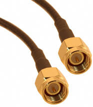 Coaxial cable, SMA plug (straight) to SMA plug (straight), 50 Ω, RG-174/U, grommet black, 750 mm, 135101-02-M0.75