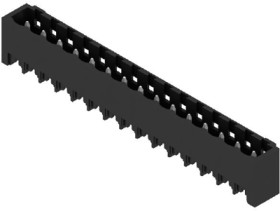 Pin header, 15 pole, pitch 5 mm, straight, black, 1796760000