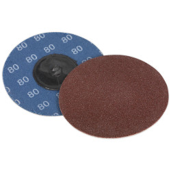 Sealey PTCQC7580 Quick-Change Sanding Disc &#xD8;75mm 80Grit Pack of 10