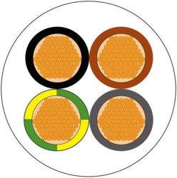 Sieciowy kabel zasilający 4 Core Polichlorek winylu PVC Sheath Biały 7.81mm od , 300 V, 500 V