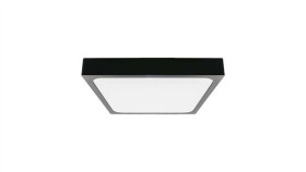 Plafoniera Led 18W 1800Lm 4000K Ip44 Kwadrat Mleczny Czarna Ramka 7643