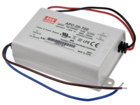 Zasilacz; do LED; APC-25-700; 11÷36V DC; 700mA; 25W; stałoprądowy; IP30; Mean Well