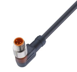 RSMWV 3-224/2 M sw, przewód 3x0,34mm2 z wtykiem M8 kątowym, izolacja PUR czarna, LUMBERG 934 636-143 (934636143), zamiennik do E