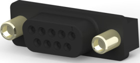D-Sub socket, 9 pole, standard, equipped, straight, solder pin, 5745076-4