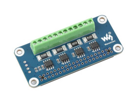 Waveshare 4-ch Current/Voltage/Power Monitor HAT for Raspberry Pi, I2C/SMBus
