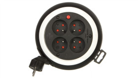 Kompaktowy Przedłużacz 3M Zwijany Comfort-Line Cls 4X230v Czarny/Biały...